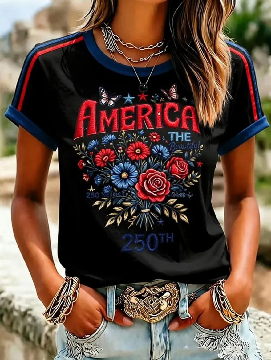 Women's 250th Anniversary Independence Day Art Print Shirt