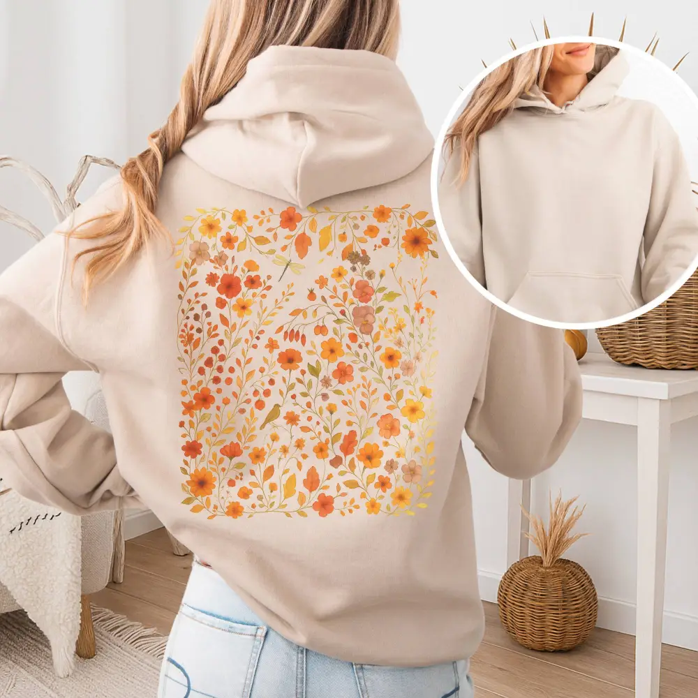Cottagecore Floral  Wildflower Hoodie