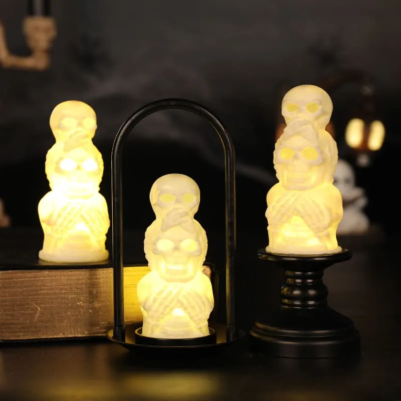 Halloween Skull LED Candle Lamp Desktop Decoration