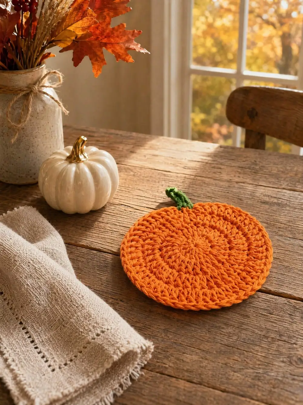 2 PCS Handmade Crocheted Placemat/Coaster Coaster