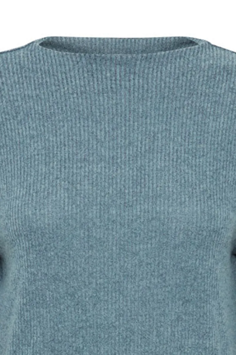 Crew Neck Long Sleeve Knit Tops