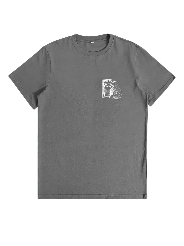 I Do Not Think Therefore I Do Not Am Raccoon Philosopher T-Shirt