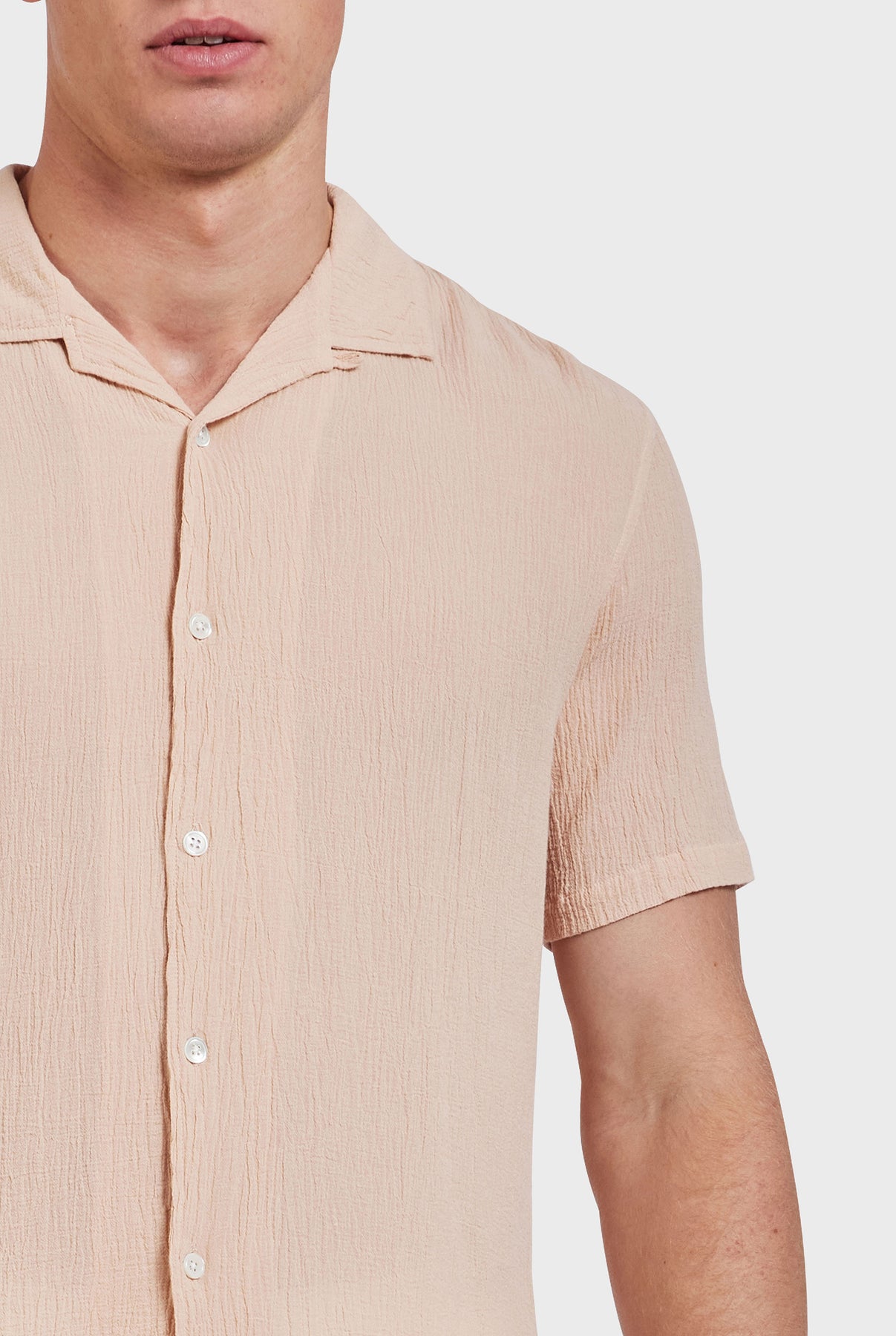 Bedford Short Sleeve Shirt- Peach