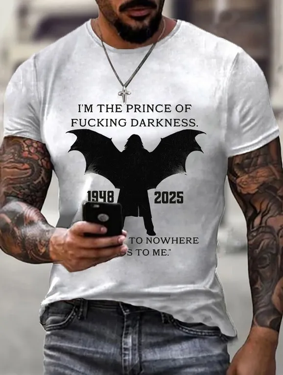 Men'S Prince Of Darkness Printed Casual T-Shirt