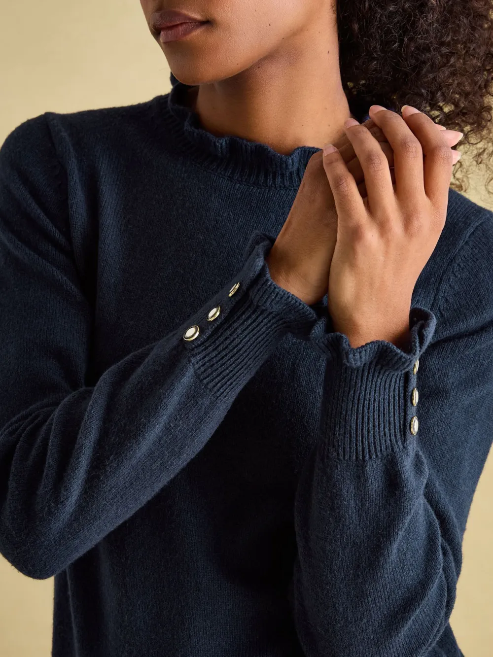 Oat Frill Neck Jumper