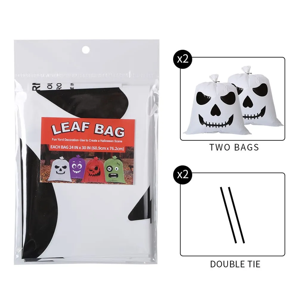 2pcs Halloween Quirky Decorative Leaf Bag 24*30in (61*76.2cm)