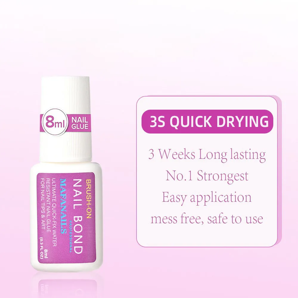 Nailhour 3pcs/5pcs/10pcs Extra Strong Nail Glue For Nail Tips & Press-On Nails (8ml)
