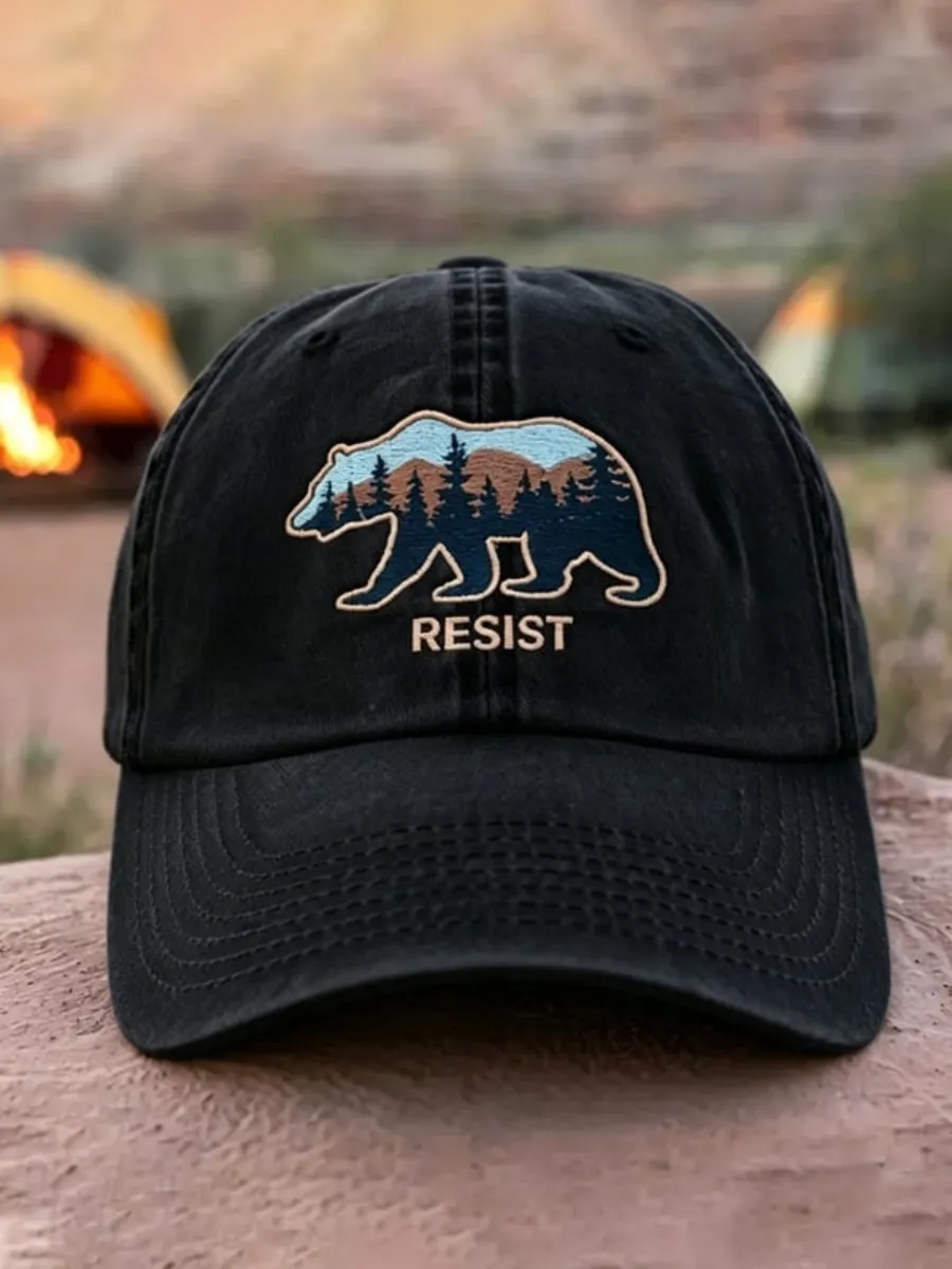 Unisex Resist Bear Print Hat