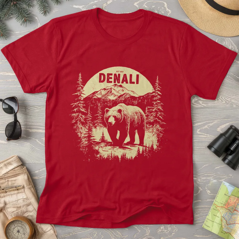 National Park Grizzly Bear Crewneck T-Shirt