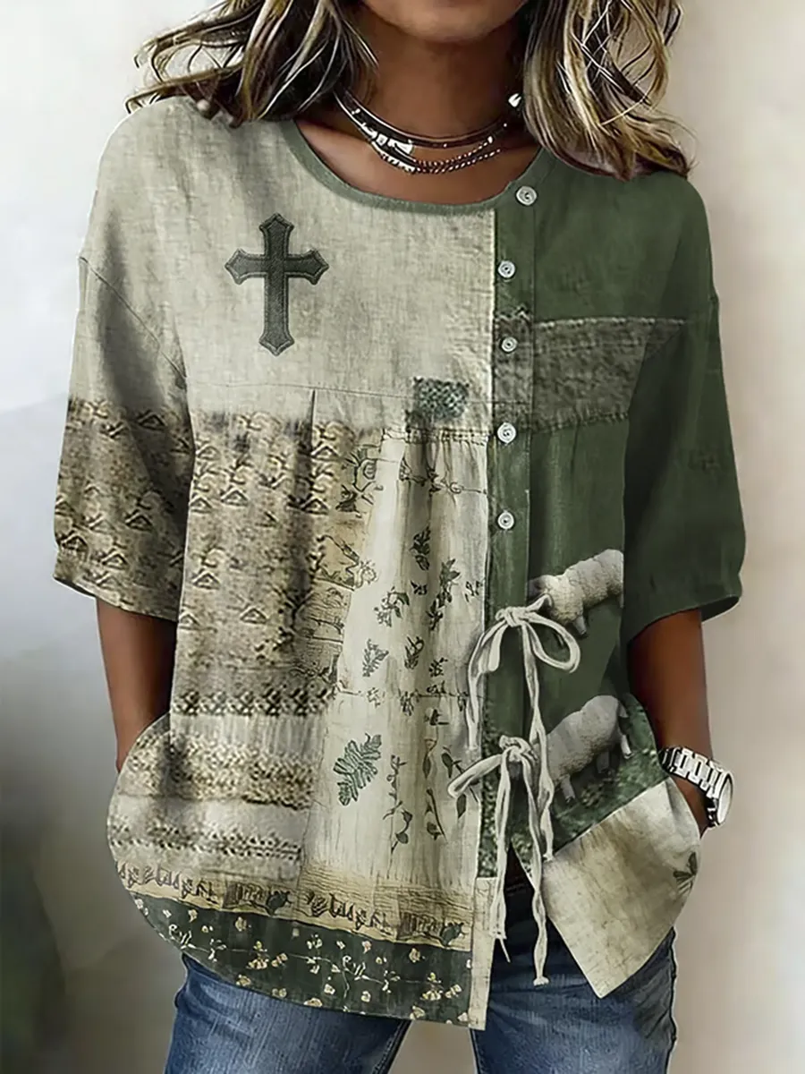 Ladies' Casual Floral Faith Cardigan Shirt