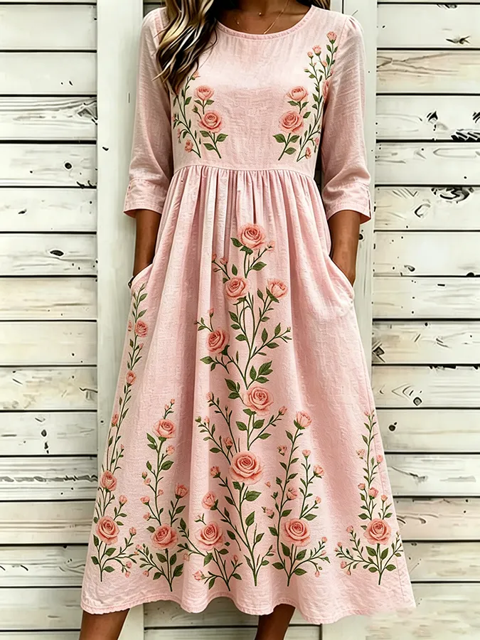 Women's floral printed casual dress