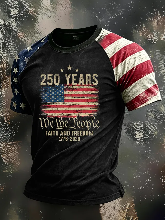 Men'S Casual Patriotic T-Shirt