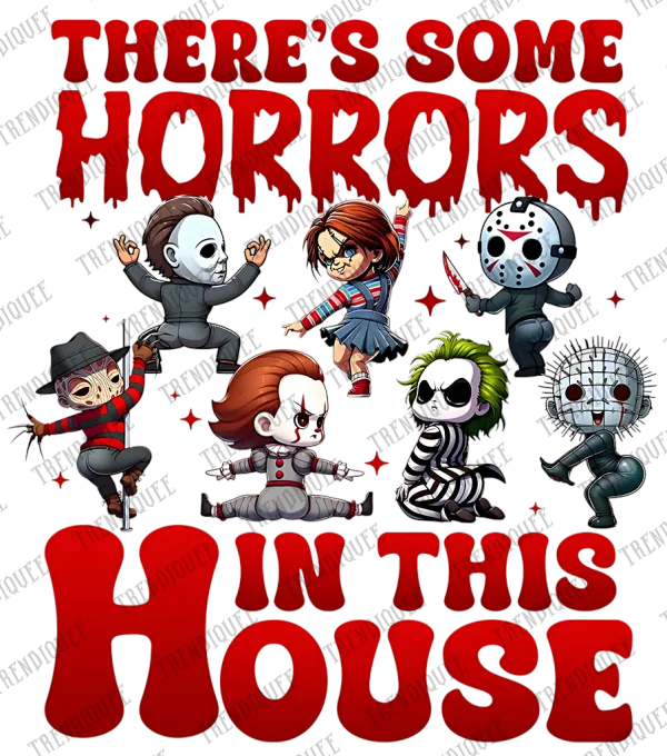 💥LAST DAY SALE 50% OFF💥New There'S Some Horrors In This House Funny Halloween T Shirt
