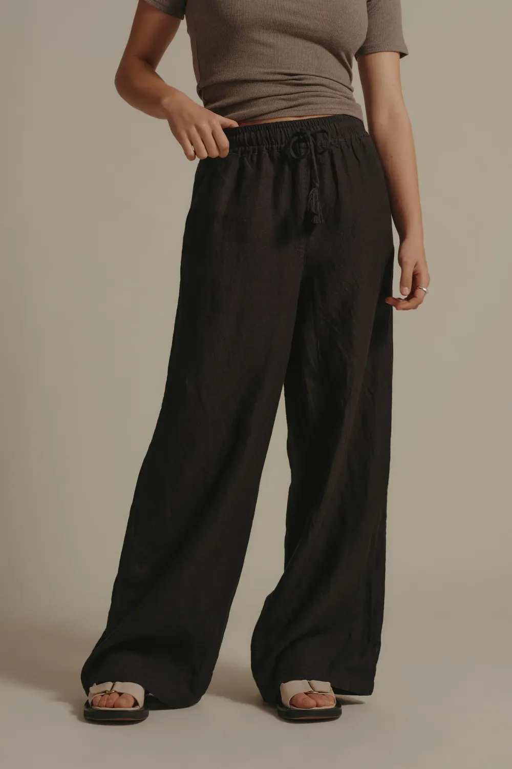 Wide Leg Linen Pants