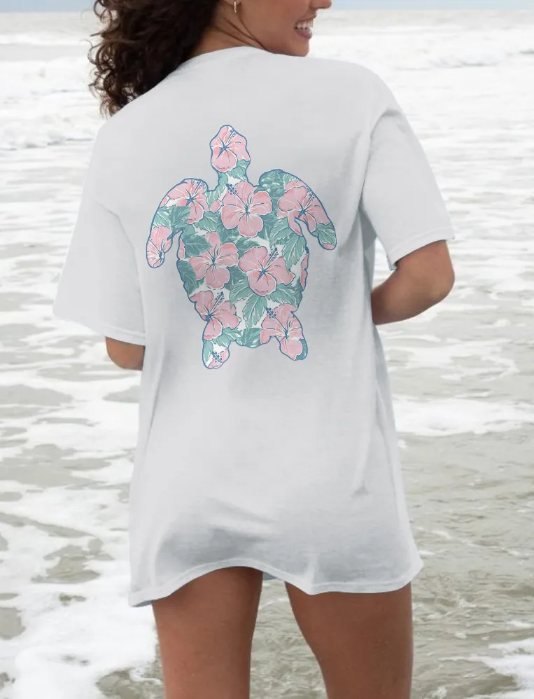 Tropical Patterned Sea Turtle Tee