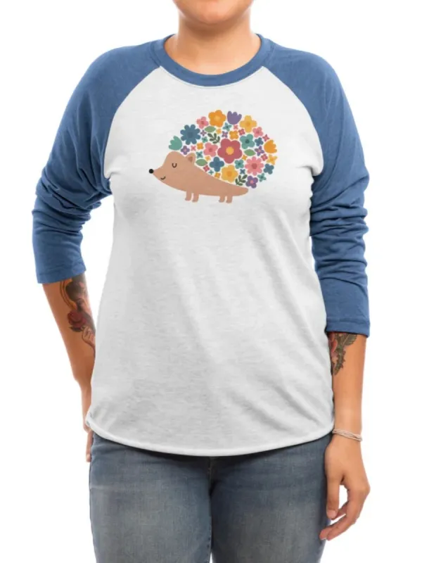 Floral Hedgehog Raglan Sleeve T-Shirt