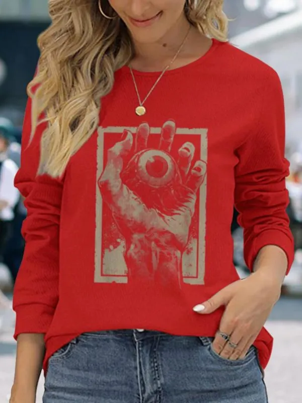 Gothic Occult Eyeball Graphic Tee