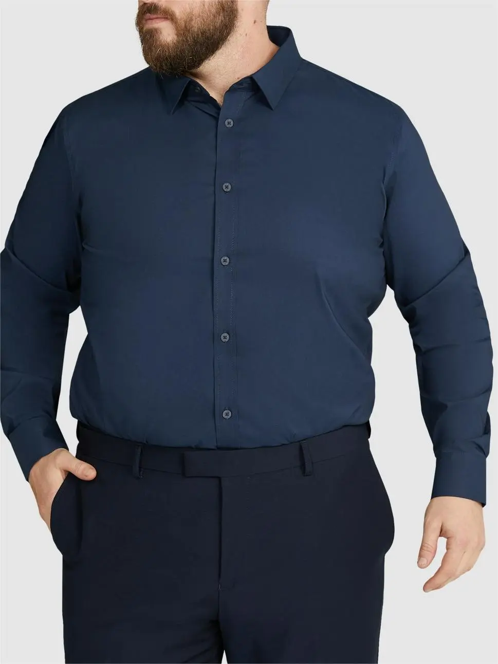 Plain Long-Sleeve Formal Shirts