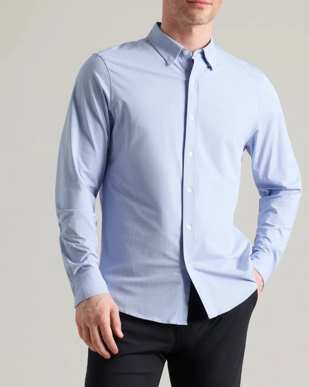 Men's Performance Comfort Long Sleeve Button Down Shirts