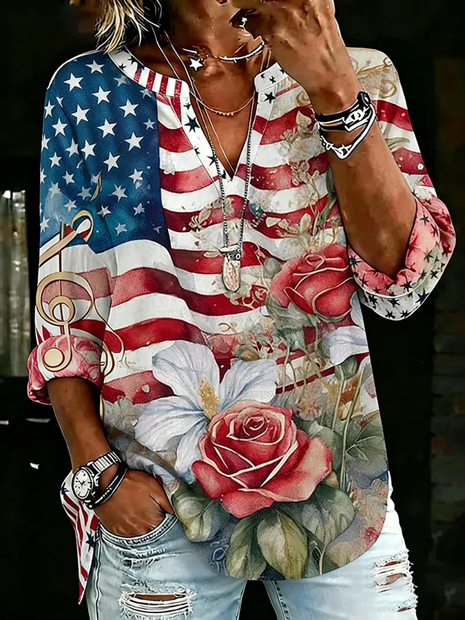 Ladies' Retro Flag Shirt