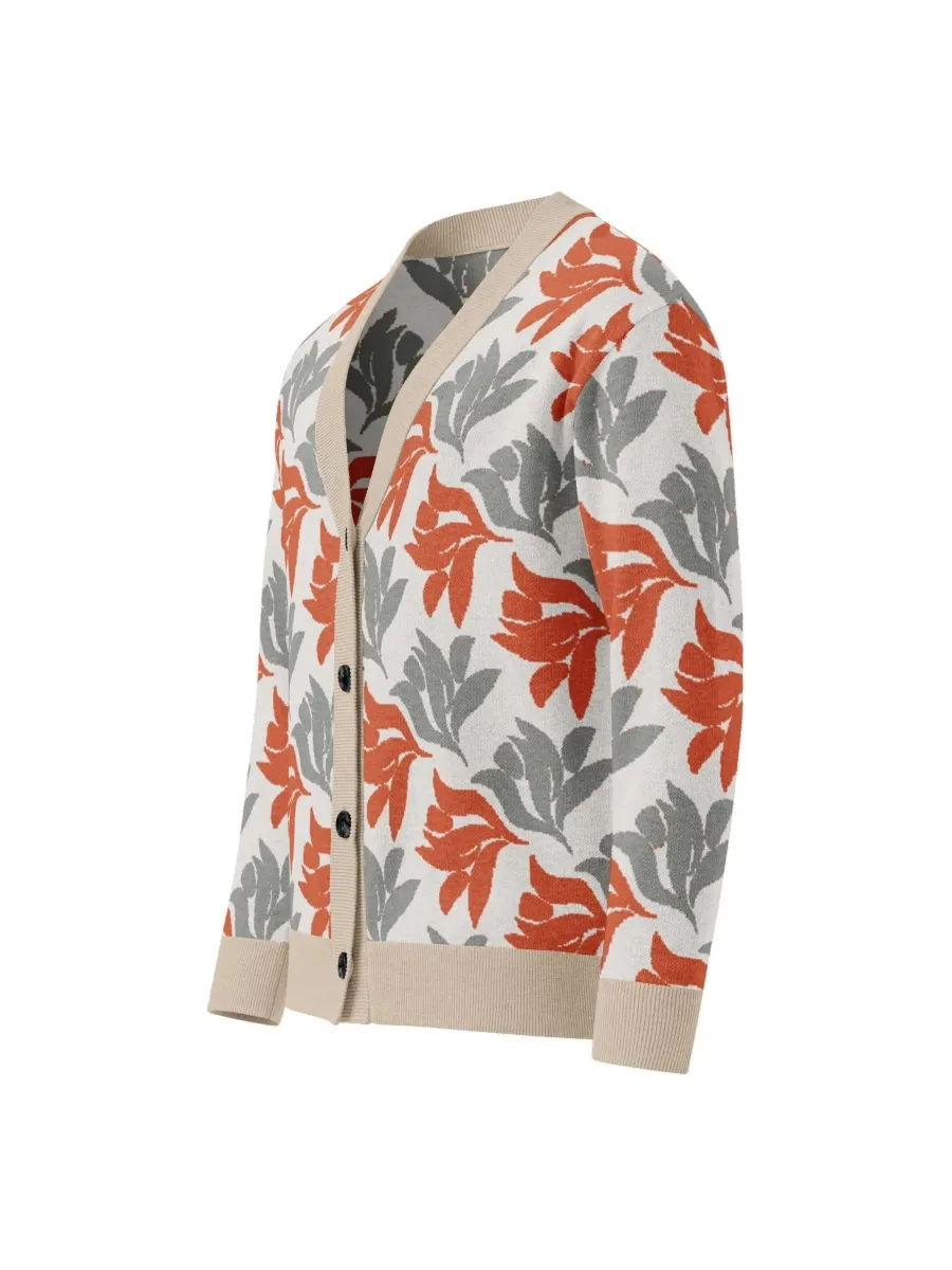 Botanical Print Cardigan