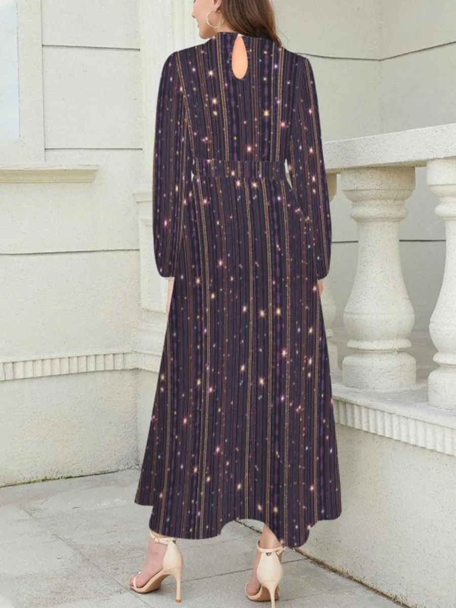 A-Line Starry Maxi Dress