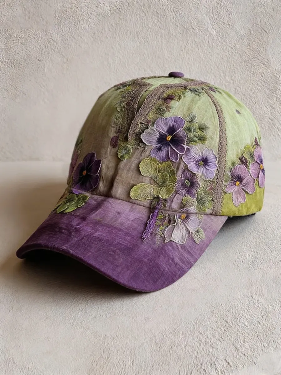 Women's Vintage Printed Baseball Cap
