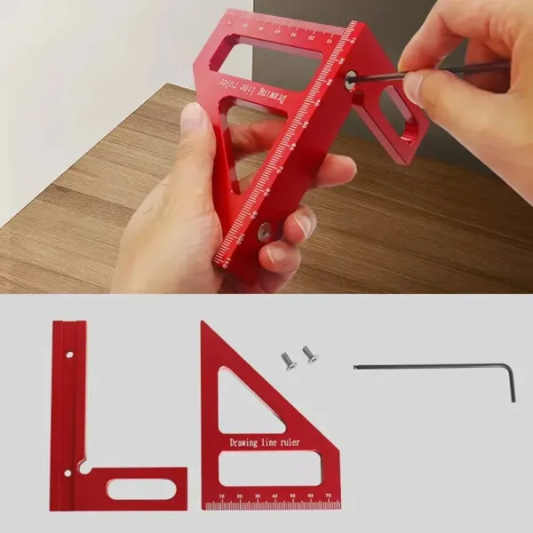 Multifunctional Woodworking Scribing Ruler