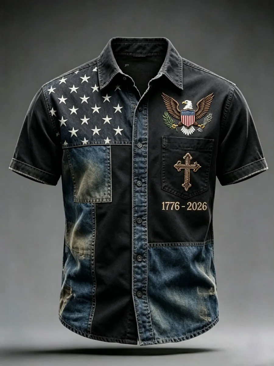 Men'S 250Th Anniversary National Print  Shirt