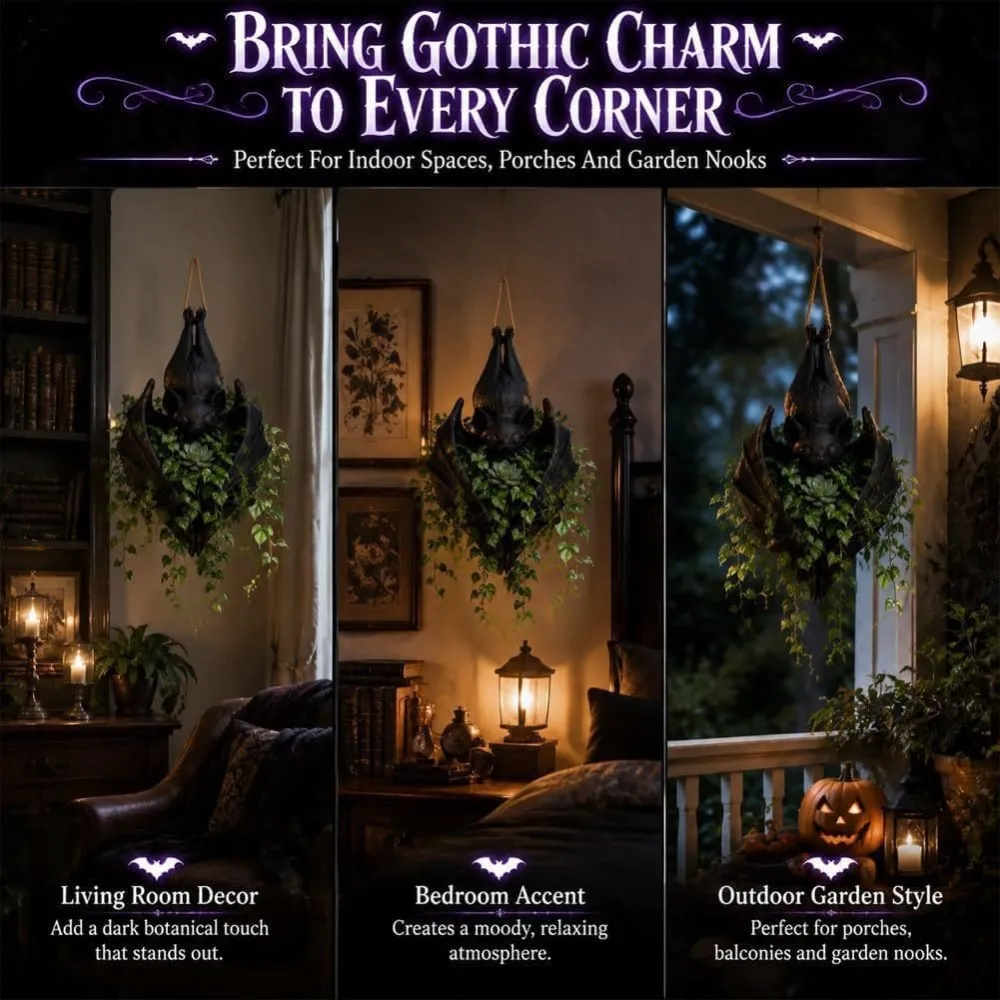 Halloween Hanging Bat Plant Pot Plant Stand
