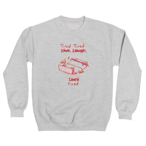 Live, Laugh, Love Tired Cat Sweatshirt