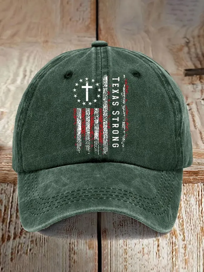 Texas Strong Print Baseball Cap