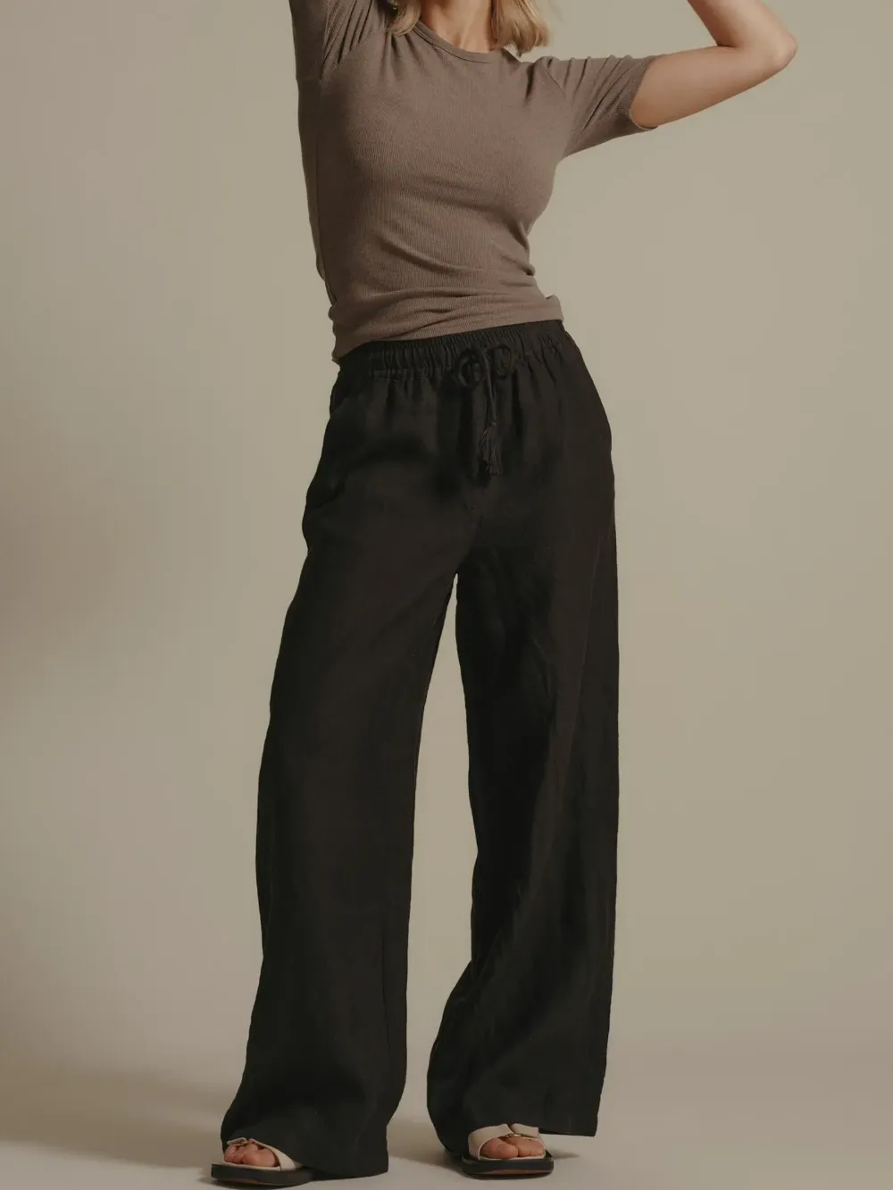 Wide Leg Linen Pants