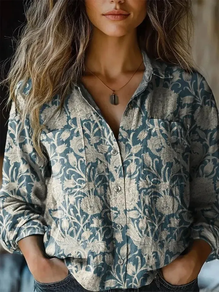 Women's  Art Print Comfortable Cotton Shirt