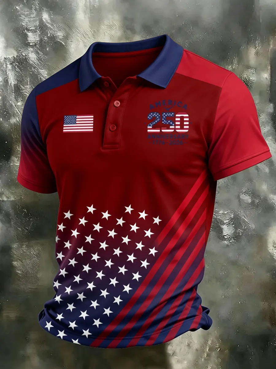 Men's America Anniversary Short-Sleeve Polo Shirt
