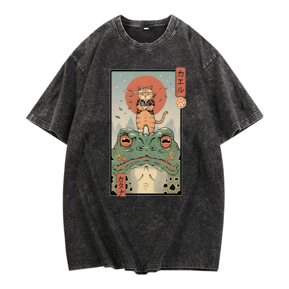 Round Neck Printed Short Sleeved T-Shirt
