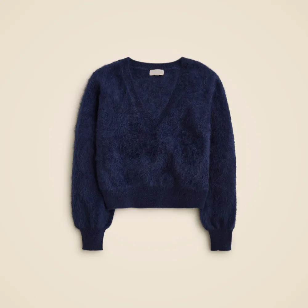 V-Neck Cashmere Cropped Sweaters