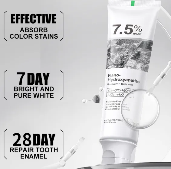 🎉50% off for a limited time! 🌿Hydroxyapatite Toothpaste with a natural formula, whitens teeth and is suitable for the whole family 👨‍👩‍👧‍👦!