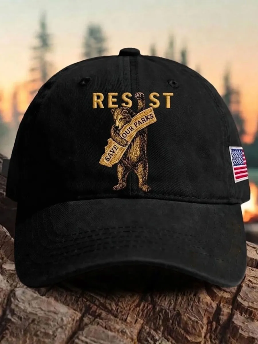 Unisex Retro Forest Rescue Bureau Printed Baseball Hat