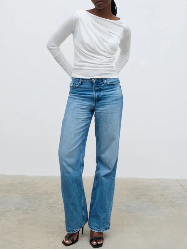 Semi-Sheer Jersey Top