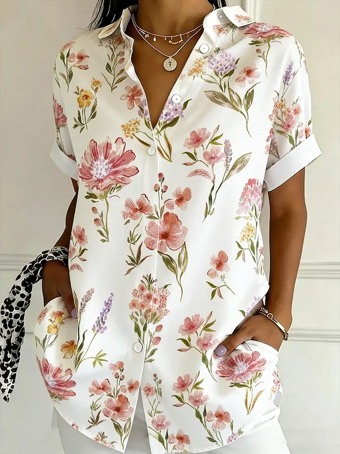 Women's Summer Floral Shirt