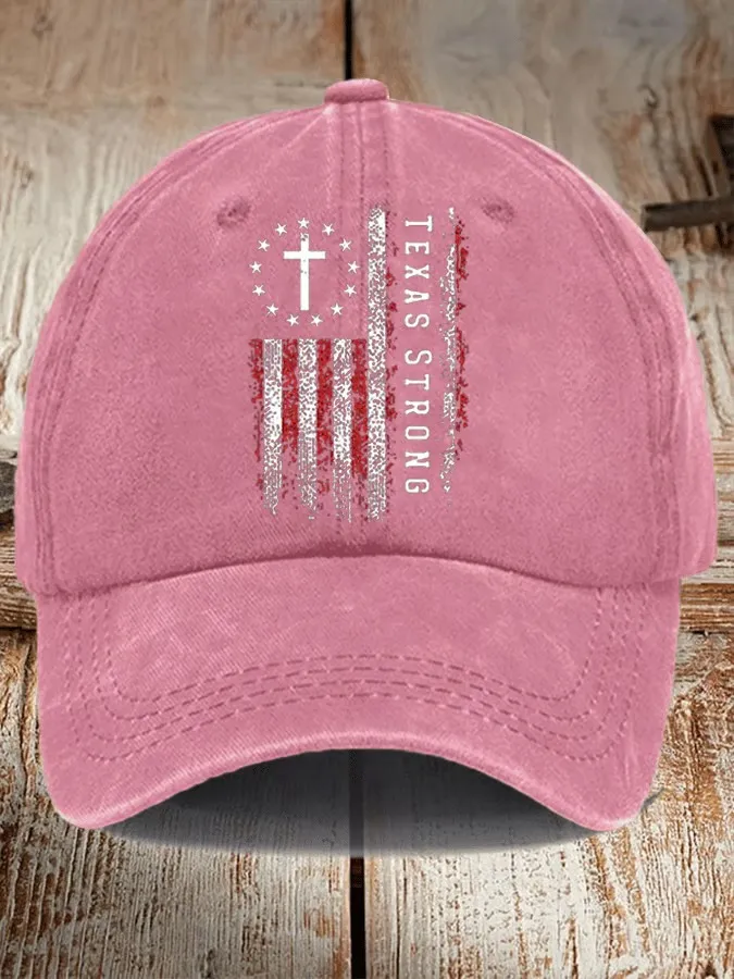 Texas Strong Print Baseball Cap