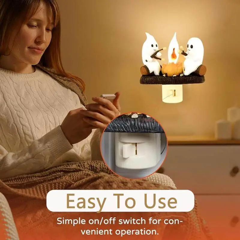 Halloween Night Light Ghost Bubble Bath Lamp Ghost Reading Lamp Ornament