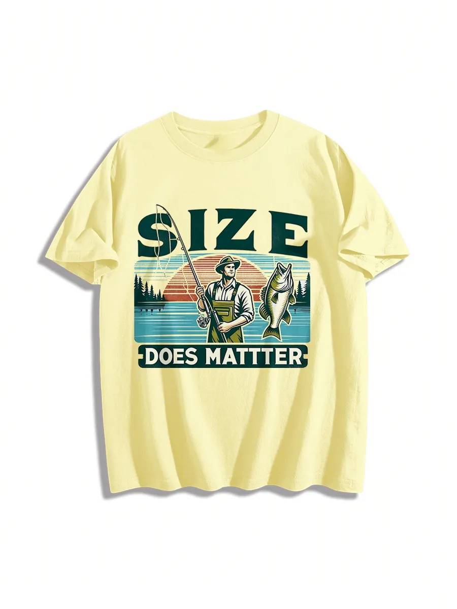 Fishing Character Graphic T-Shirt