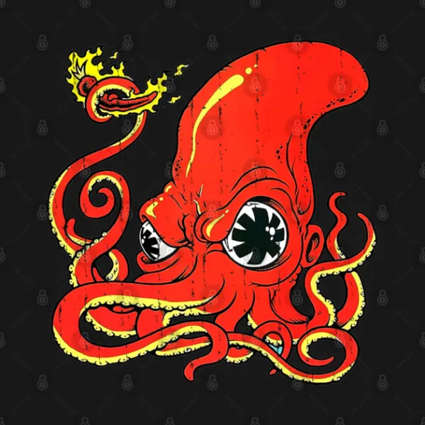 Red Hot Chili Octopus Vintage Hoodie
