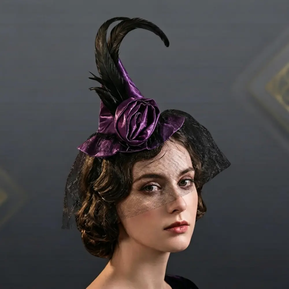 Halloween Witch's Pointed Hat Headdress Holiday Party （38.5*33cm）
