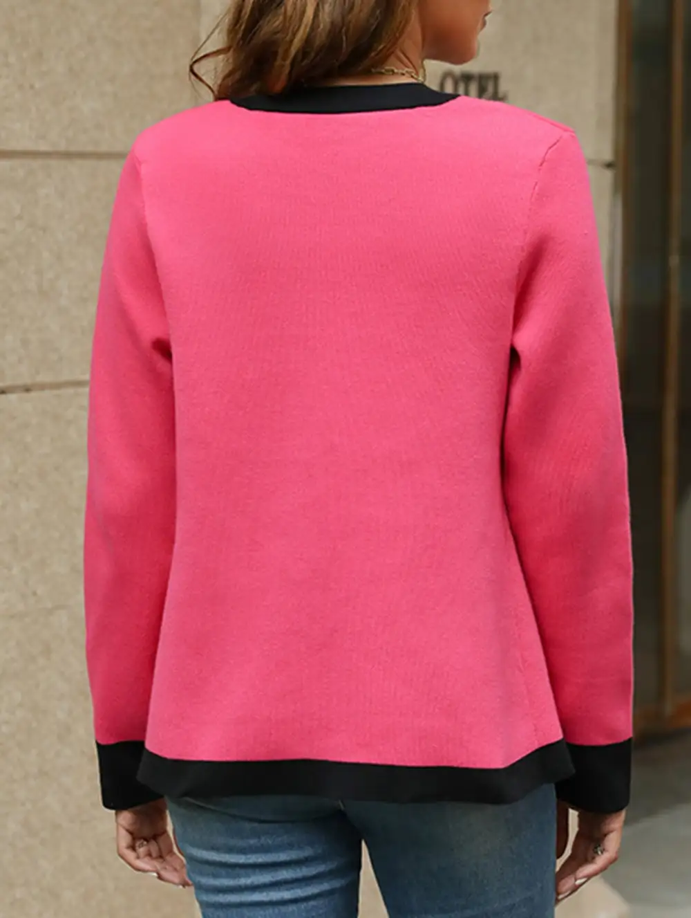 V Neck Knitted Cardigan