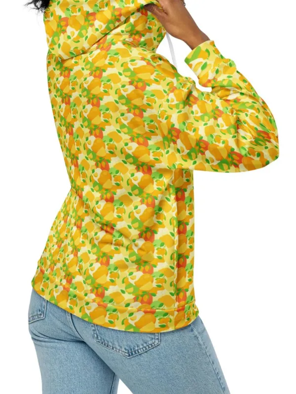 Drawstring Mango Print Hoodie