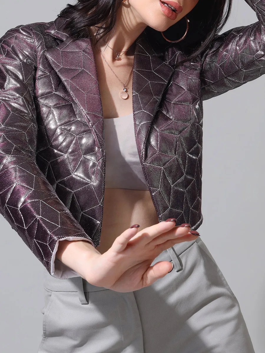Classic And Fashionable Diamond-Patterned Women's Jacket