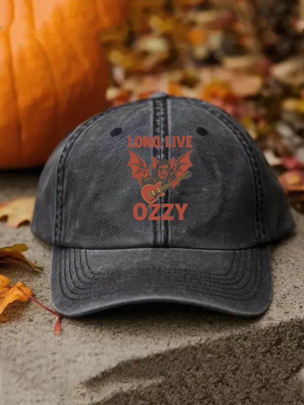 Retro Art Graphic Print Baseball Cap